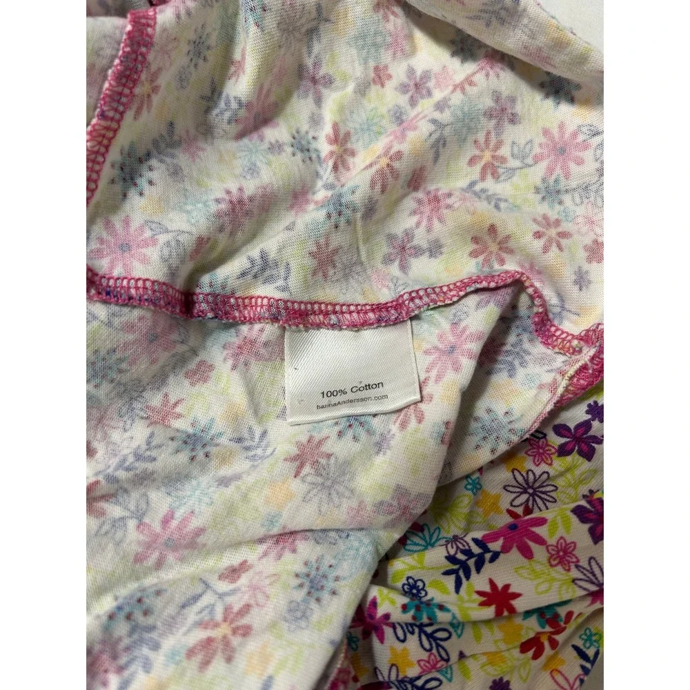 Hanna Andersson Floral‎ Dress Girls 4 (100) Cotton Long Sleeve Twirl